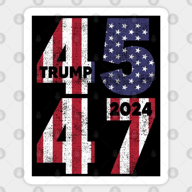 45 47 Trump 2024 - 5 Sticker by TarikStore